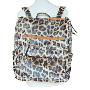 Leopard Print Backpack with Additional Strap‎